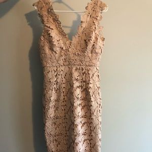 Bardot pink cocktail dress